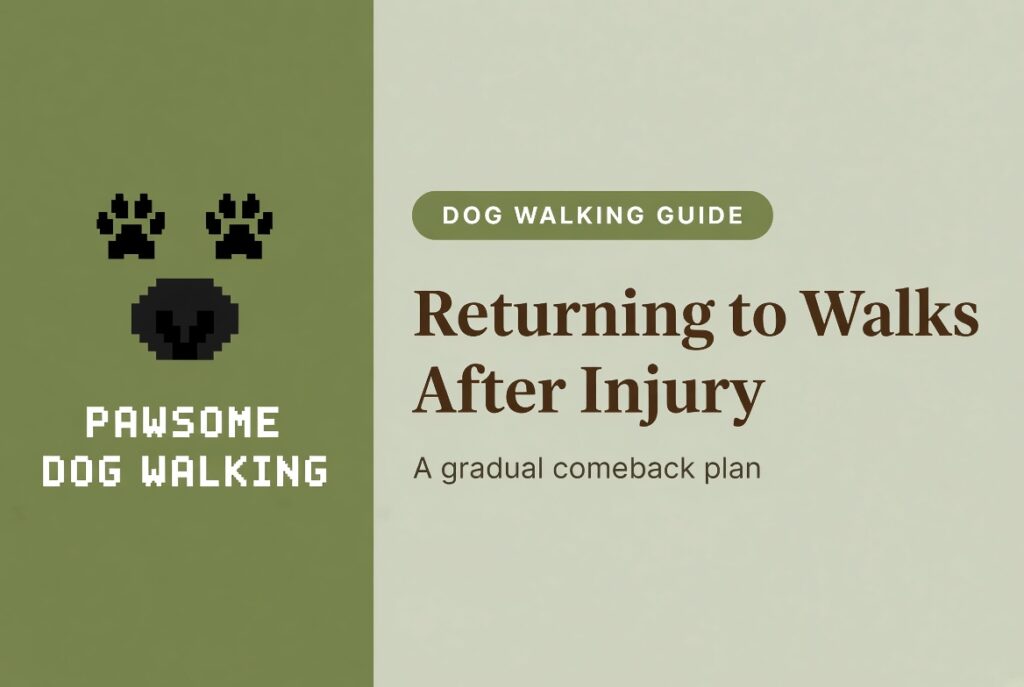 dogs returning to walks after injury