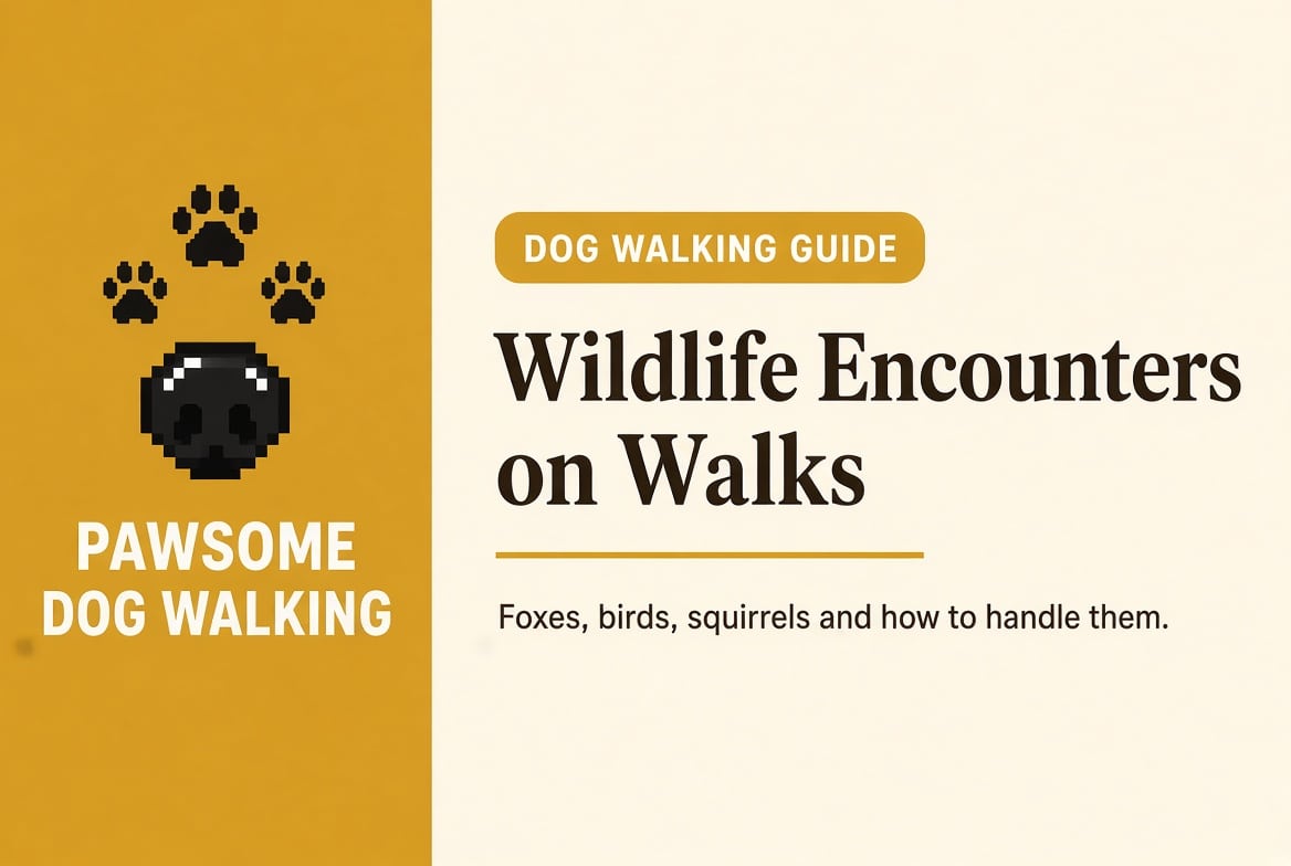 encountering wildlife on dog walks